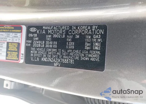 2019 Kia Soul из США, поврежденный, VIN KNDJN2A21K7688781